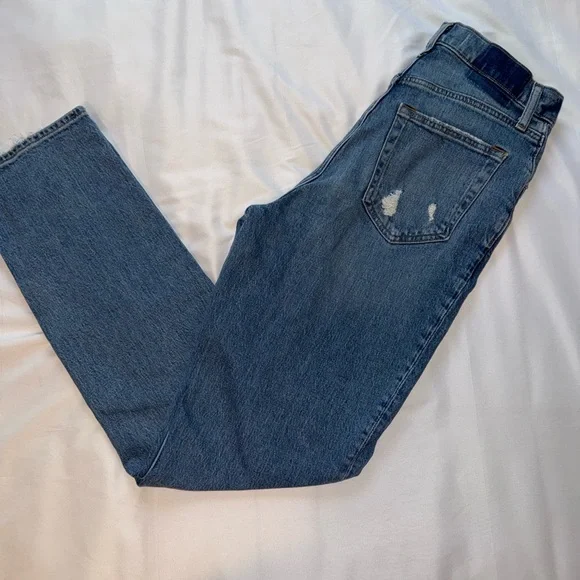 Abercrombie & Fitch Curve Love Ultra High Rise Blue Jeans Size 8L - Picture 2 of 5
